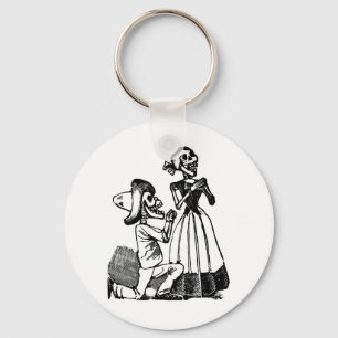 Porte-clés Cupidon Calavera, les années 1900 squelettiques