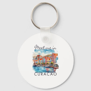 Porte-clés Curacao Îles Caraïbes Voyage Voyage Rencontre-moi