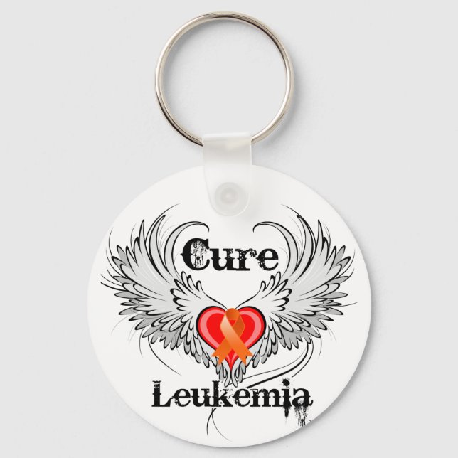 Porte-clés Cure Leukemia Heart Tattoo ailes (Recto)