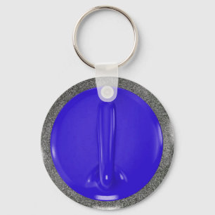 Porte-clés Curling Stone Blue Sports Amusants