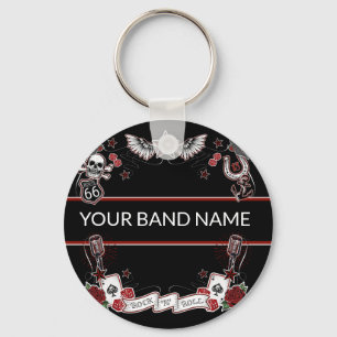 Porte-clés Custom Band Merch Rockabilly Rock & Roll Music