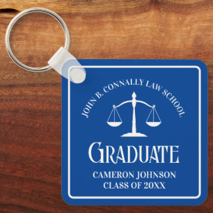 Porte-clés Custom Blue Law School Graduation Keepsaké