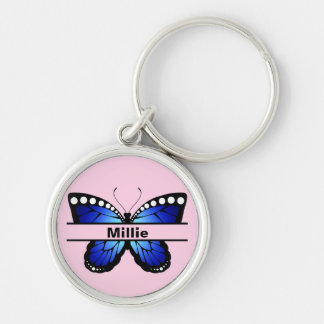 Porte-clés Custom Butterfly Name Keychain Gift for Her