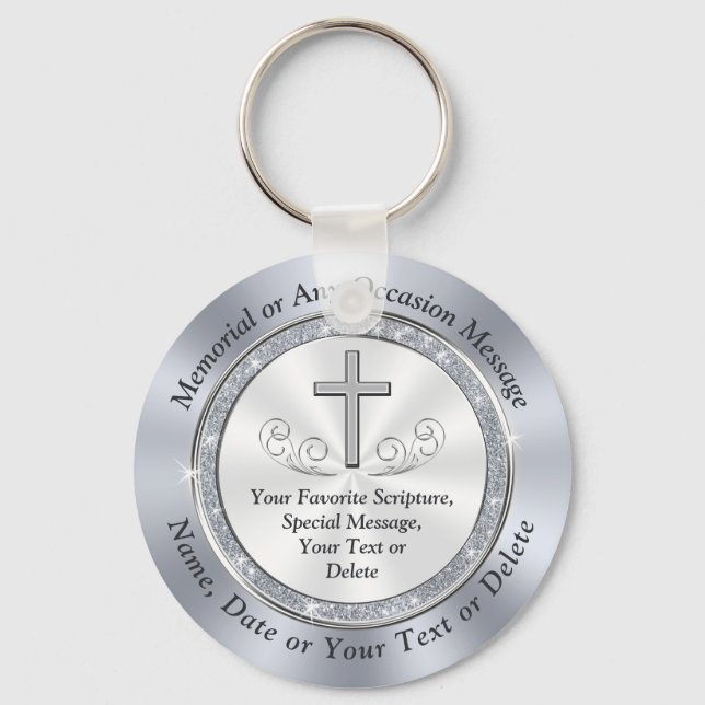 Porte-clés Custom Christian, Funeral Keakes pour les invités (Recto)