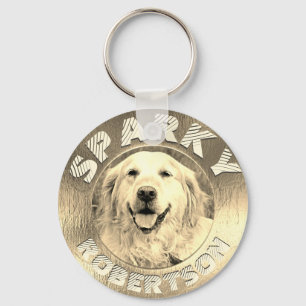 Porte-clés Custom Dog Memorial Gold