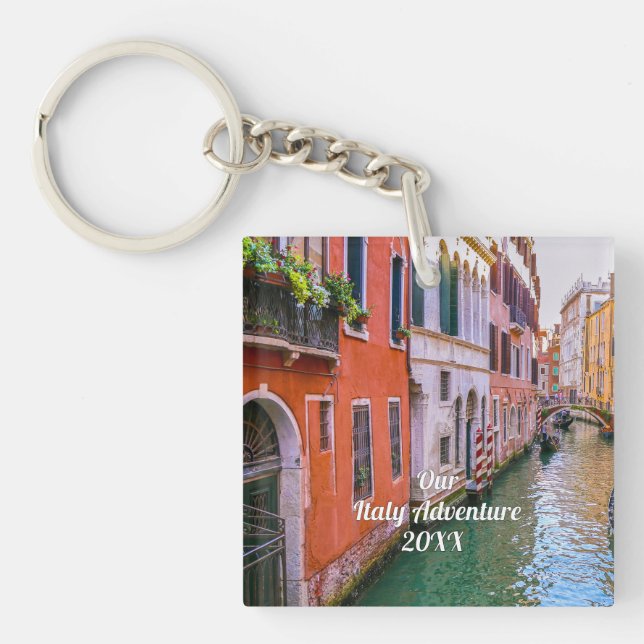 Porte-clés Custom Family Italy Trip Photo  (Devant)