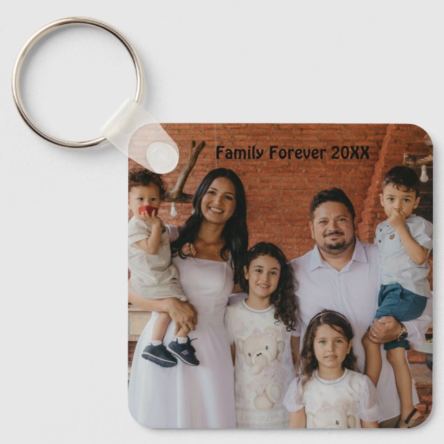 Porte-clés Custom Family Photo Aluminum Circle Keepsake (Recto)