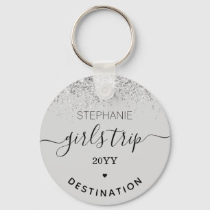 Porte-clés Custom Girls Trip   Girls Weekend Glitter Confetti