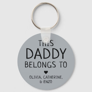 Porte-clés Custom Grey Ce Papa Appartient À La Fête des pères
