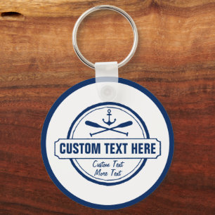Porte-clés Custom Lake, Beach House & Boat Ancre nautique