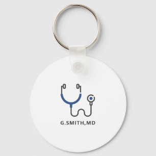 Porte-clés Custom Name Medical Stethoscope Doctor Nurse