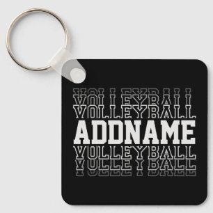 Porte-clés CUSTOM NAME Vanishing Volleyball Logo Team Player