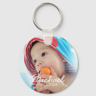 Porte-clés Custom Photo with Name and Date