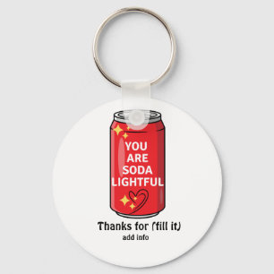 Porte-clés Customisé Drôle Vous Êtes Soda Léger Cartoon