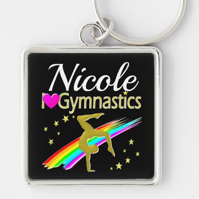 PORTE-CLÉS CUSTOMISÉ GOLD GYMNASTICS AMOUR DESIGN (Devant)