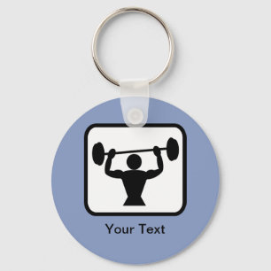 Porte-clés Customizable Bodybuilder / Weightlifter Logo