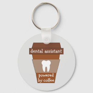 Porte-clés Customizable Dental Assistant Powered By Coffee