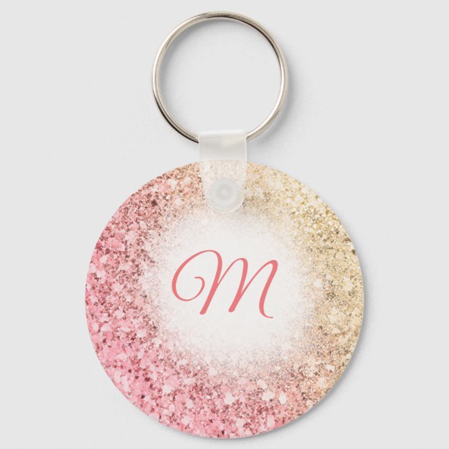 Porte-clés Customizable Monogram Letter  keychain (Recto)