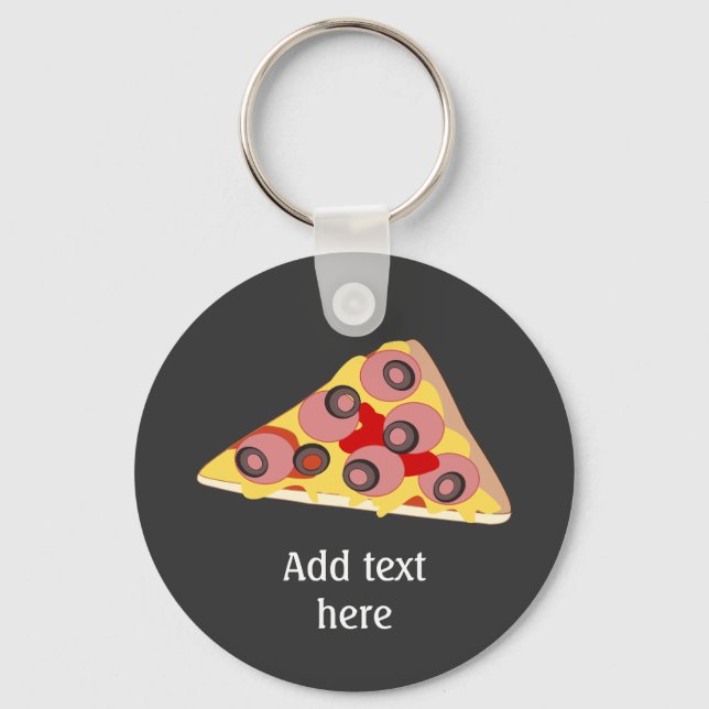 Porte-clés Customize Pizza Slice graphic (Recto)
