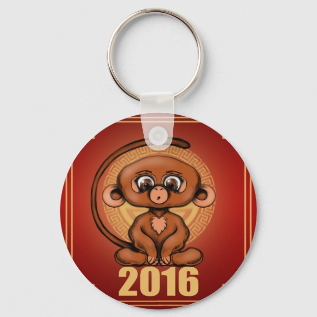 Porte-clés Cute 2016 Année du singe (Recto)
