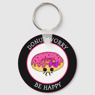 Porte-clés Cute Amusante Kawaii Style Donut Puns