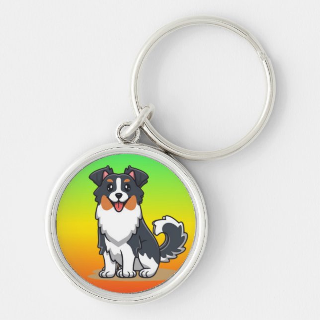 Porte-clés Cute Australian Shepherd-23144 (Devant)