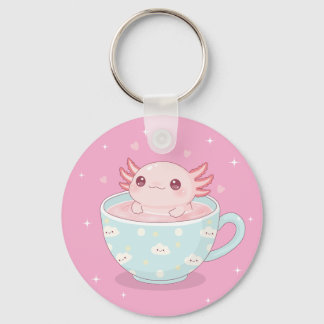 Porte-clés Cute axolotl in a cup