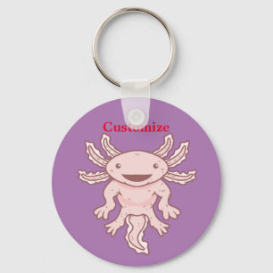 Porte-clés Cute Axolotl rose Thunder_Cove