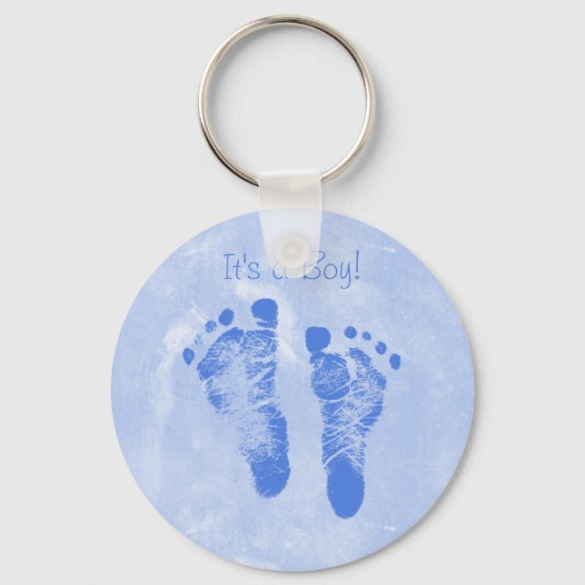 Porte-clés Cute Baby Boy Footprints (Recto)