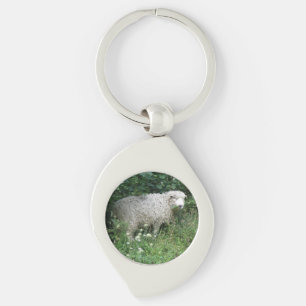 Porte-clés Cute Blanc Fluffé Manger Porte - clé