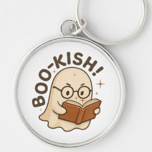 Porte-clés Cute Book Reading Ghost Funny Bookworm Halloween
