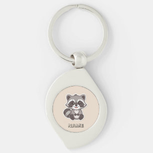 Porte-clés Cute Cartoon Raccoon Porte - clé personnalisé