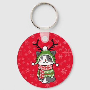 Porte-clés Cute Chat Noël Stocking fourchettes Galore