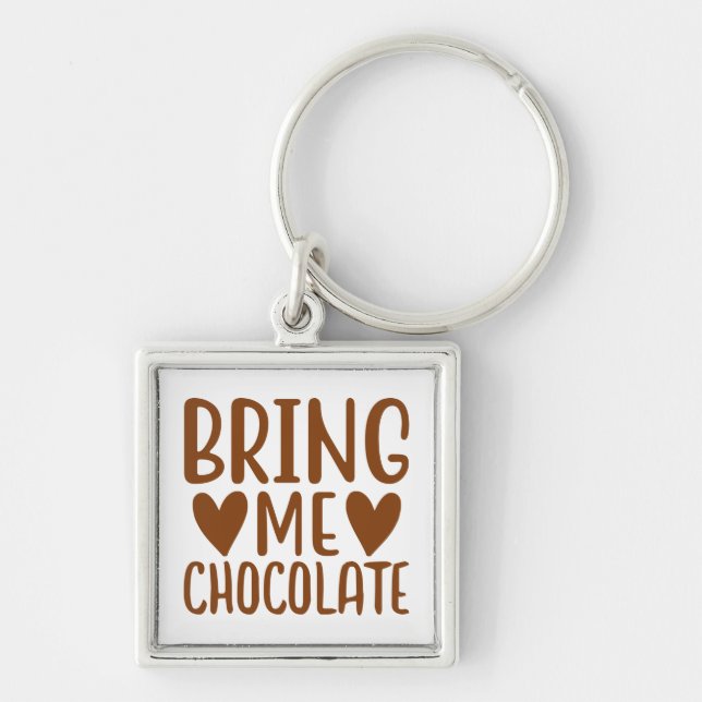 Porte-clés Cute Chocoholic Foodie Cadeau Bonbon Drôle Chocola (Devant)