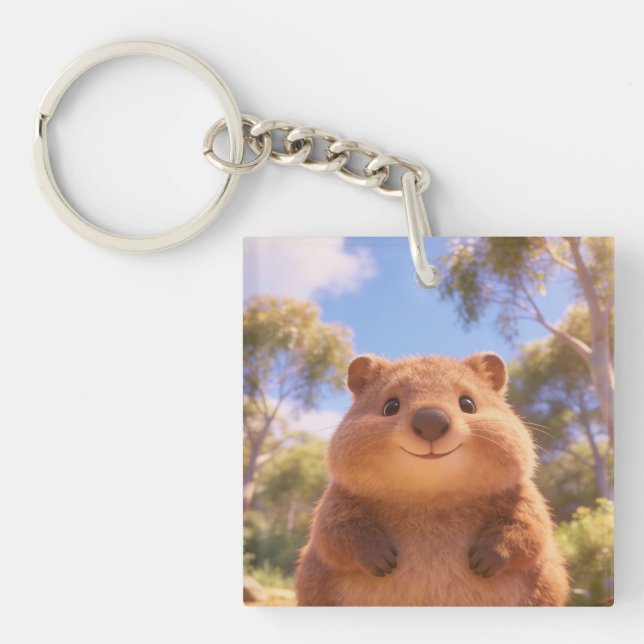 Porte-clés Cute Chubby Quokka Keychain (Devant)