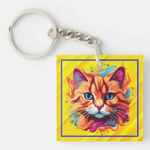 Porte-clés Cute Colorful Chat Face-87002
