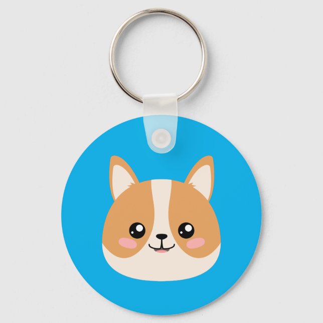 Porte-clés Cute Corgi (Recto)