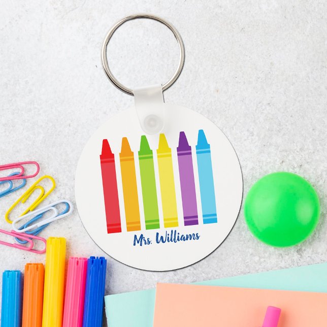 Porte-clés Cute Crayon Enseignant de l'école primaire personn (Créateur téléchargé)