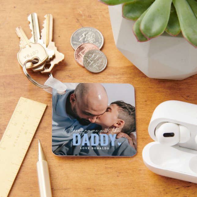 Porte-clés Cute Custom Photo Keepsaké DADDY Cadeau (Bureau)