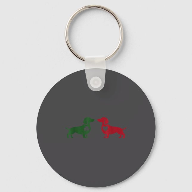 Porte-clés Cute Dachshund Valentines Patrick's Day Lover Dog  (Recto)