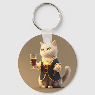 Porte-clés Cute domestique chat personnel, servante drôle Kit