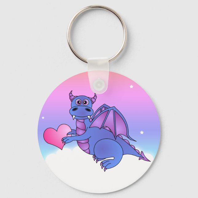 Porte-clés Cute Dragon Heart Keychain (Recto)