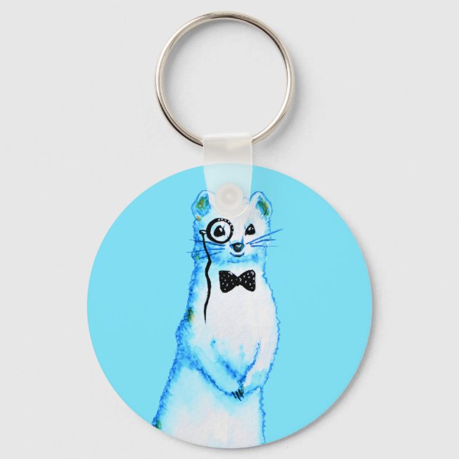 Porte-clés Cute ferret propriétaire de la moustelide (Recto)