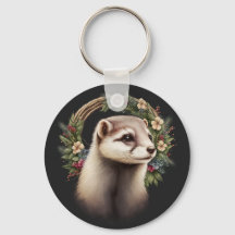 Cute Festive Porte - clé Ferret