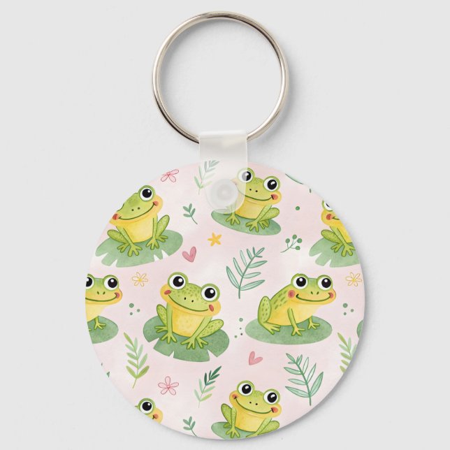 Porte-clés Cute frogs Pattern (Recto)