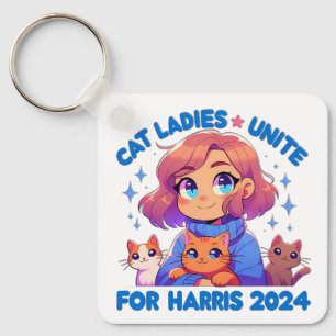 Porte-clés Cute Funny Girly Enfless Chat Lady Unite Harris