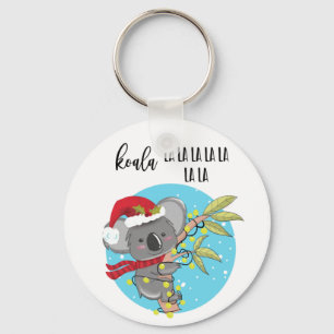 Porte-clés cute funny koala Christmas card fa la Australia