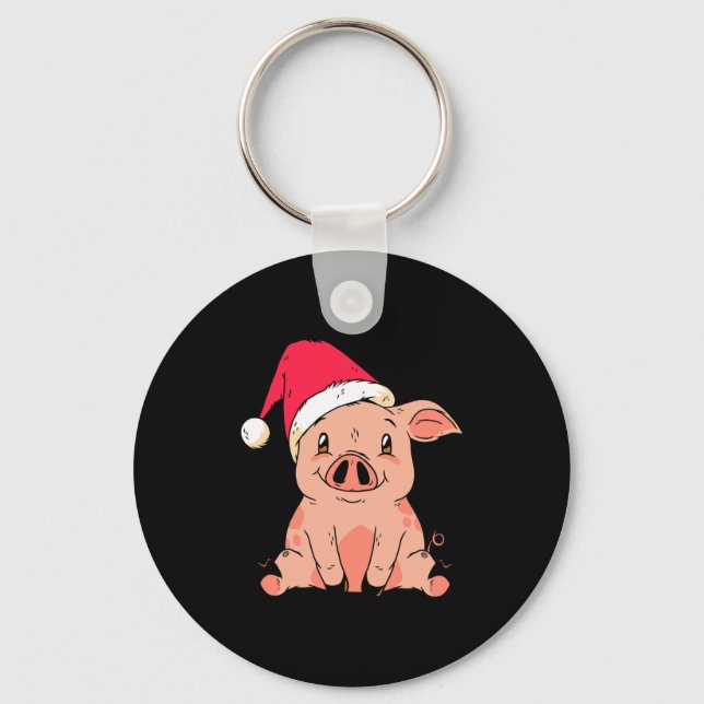 Porte-clés Cute G With Santa Claus Hat Christmas Long Sleeve  (Recto)