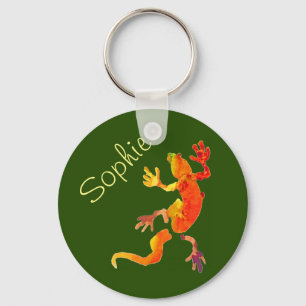 Porte-clés Cute gecko lézard reptile art