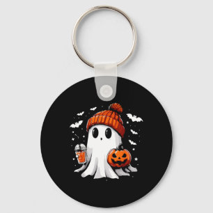 Porte-clés Cute Ghost Boire Café Halloween Ghost Café